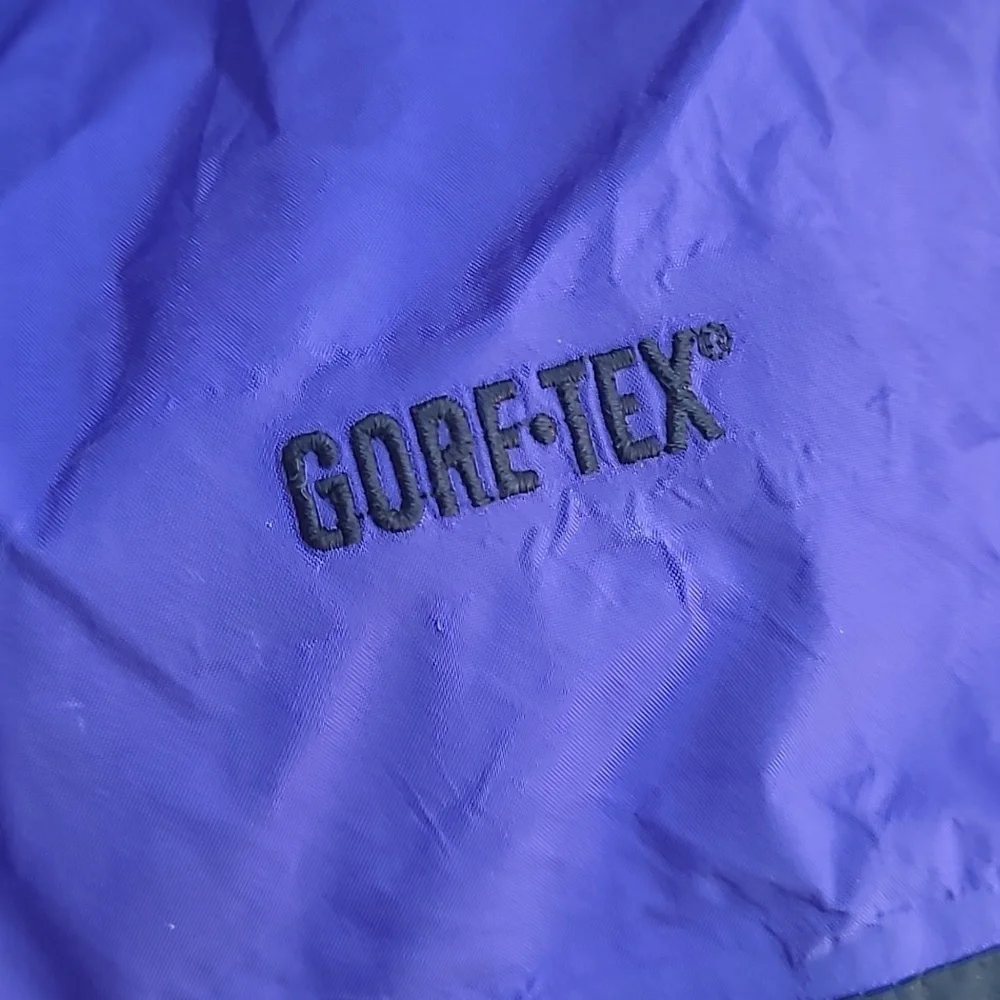 THE NORTH FACE Blue Purple Black Nylon Gore Tex Mens Large Jacket 90s VTG‎ TNF